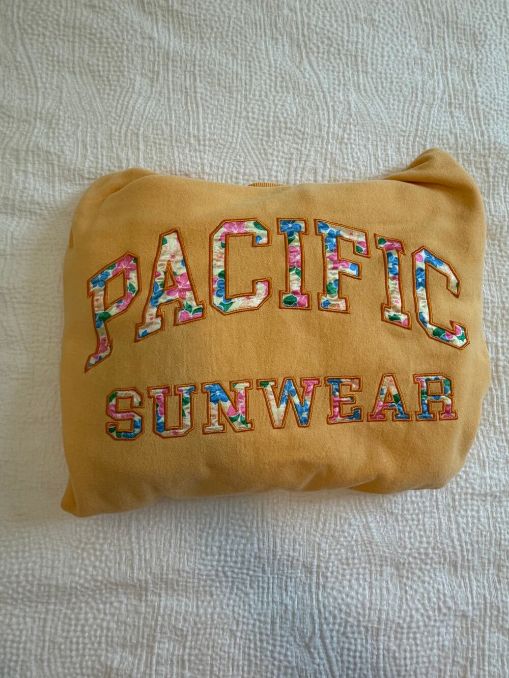 PacSun Pacific Sunwear Floral Logo Zip Hoodie Small